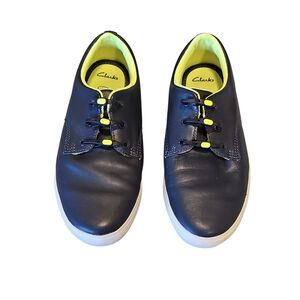 Clarks Navy/Neon Yellow Shoes